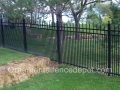 Double Picket Aluminum Fence with Pressed Spear